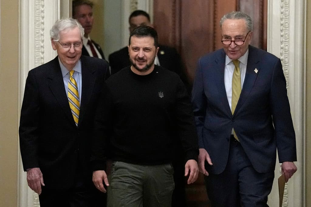 AP/Susan Walsh President Zelenskyy on Capitol Hill in December 2023.